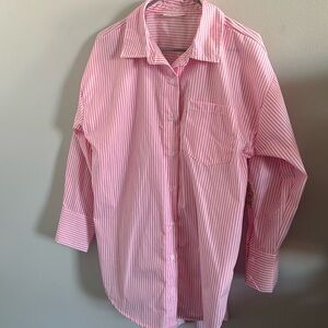 Jolie & Joy Pink Stripped Button Down Shirt